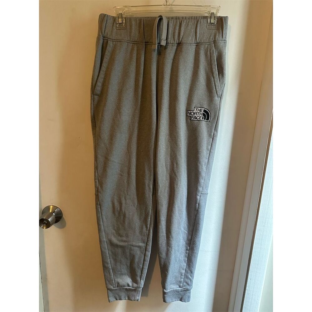 The North Face Men's Gray Fleece Sweatpants Size S Tapered Leg